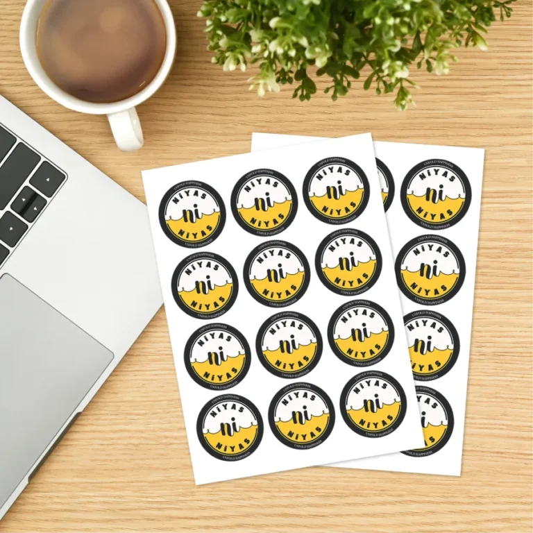 Paper Gumming Sticker Round Shape